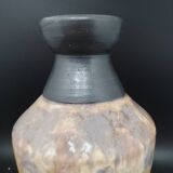 Large stoneware vase from Bouffioulx signed Losson, Hand-turned 1960