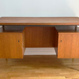 Vintage Scandinavian desk with back bookcase