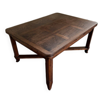 Louis XV Style Extending Table In Oak And Ash / 248cm