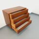 Vintage Scandinavian style chest of drawers in teak and black metal from the 60s