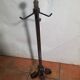 Antique fireplace set in solid wrought iron and brass.