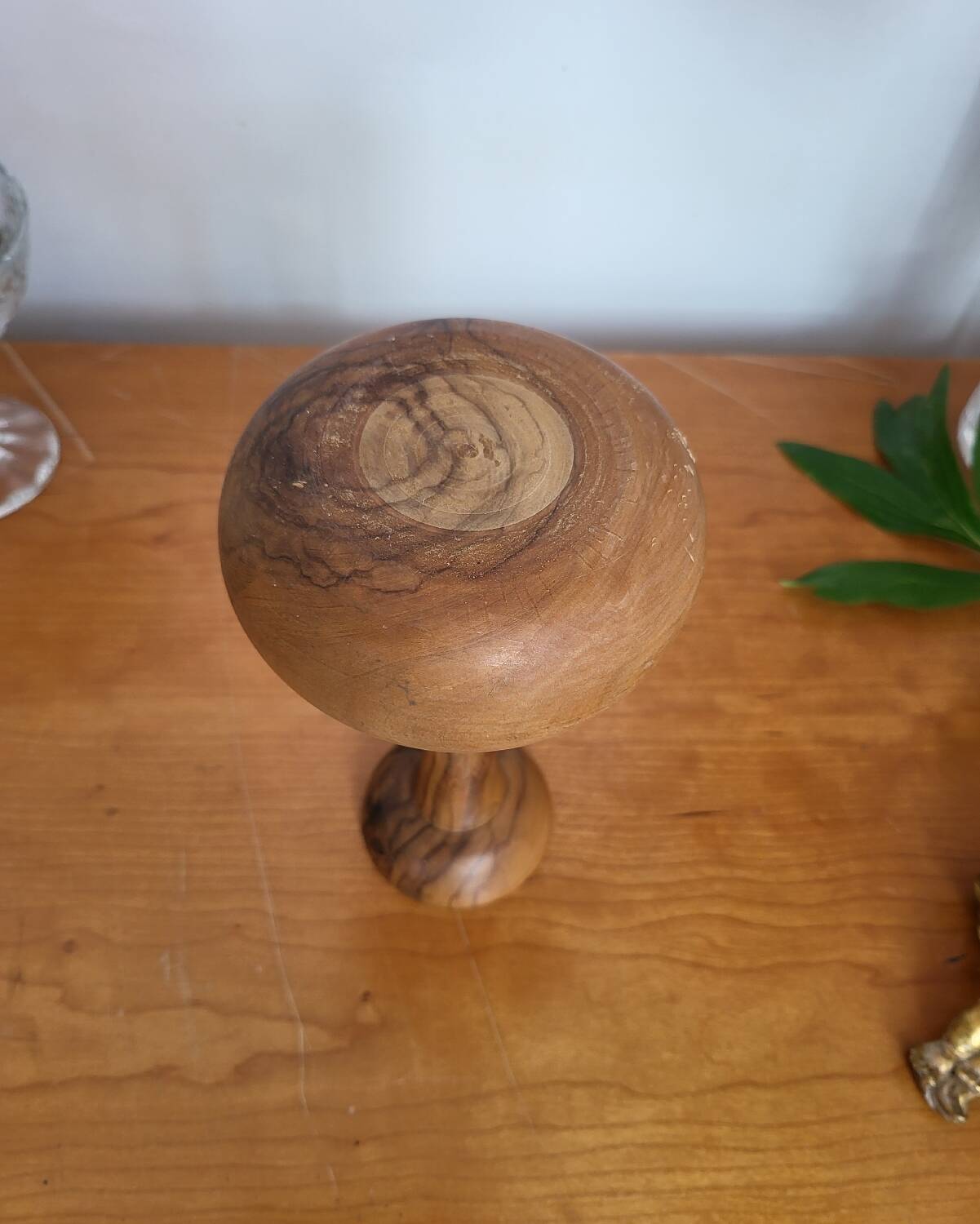 Porte chapeau en bois tourné, buis