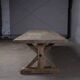 Farmhouse table in old solid oak, star-shaped legs 300 cm