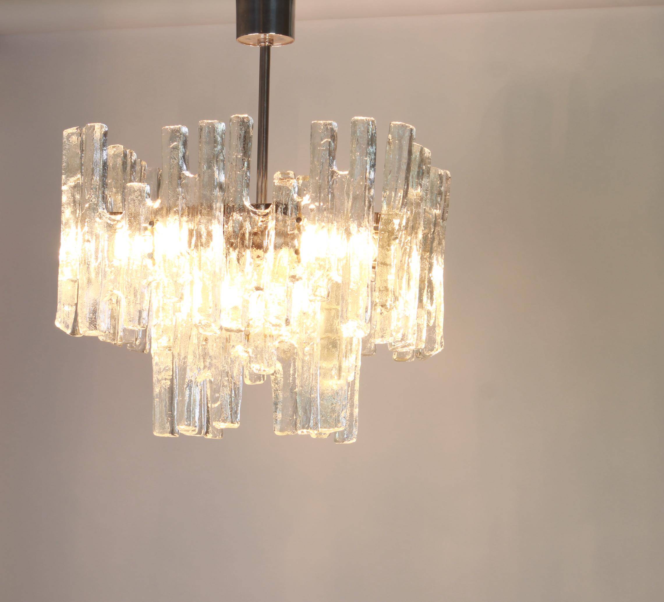 Rare Murano glass chandelier by Kalmar, Austria, 1960s