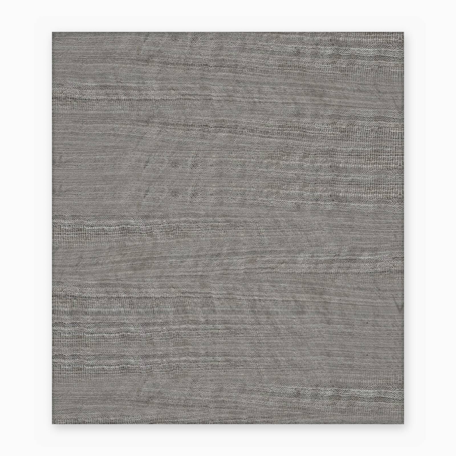 Grand tapis gris chiné tissé à poils ras