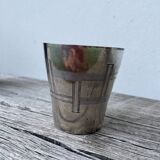 Art Deco silver-plated glass cup