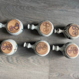 Service of 6 cups and saucers Gustave Reynaud – The Mulberry – Vallauri