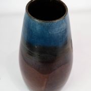 Ceramic vase with blue and brown glaze by an unknown Danish artist