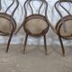 Bistro chairs No. 18 in wood and caning