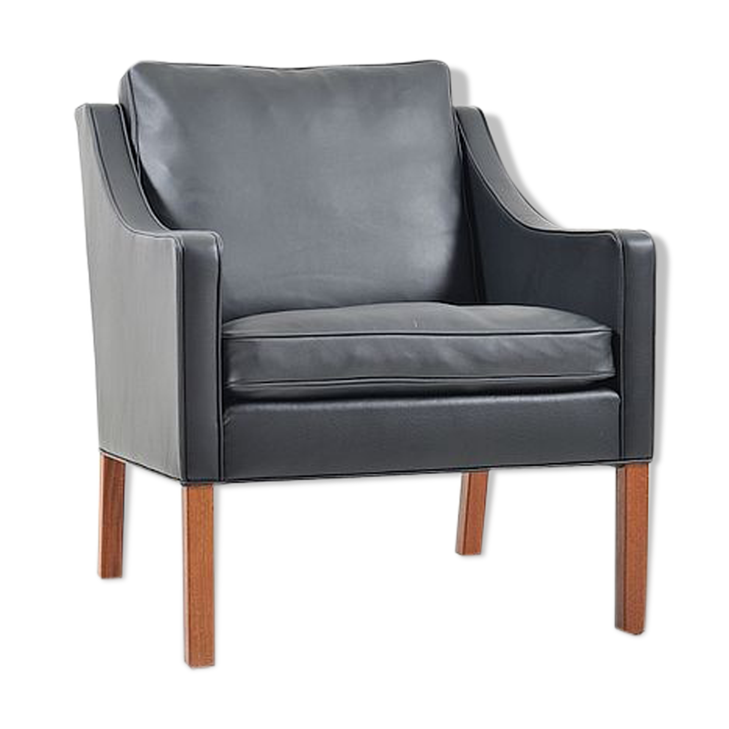 Padded of Borge Mogensen leather chair model 2207