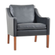 Padded of Borge Mogensen leather chair model 2207