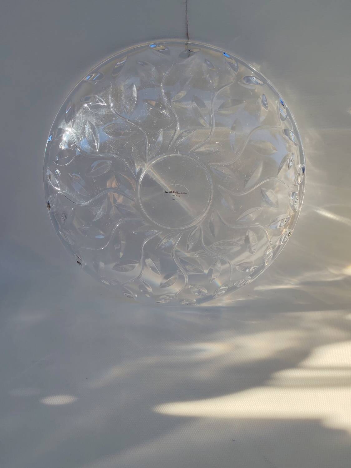 Lancel Paris crystal dish. 1980s.