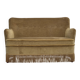 1970s, Danish 2-seater sofa, light green furniture velour, beech wood.