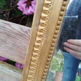 Antique Louis XVI gilded wood mirror