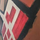 Oil on abstract canvas, contemporary