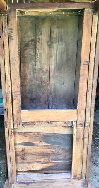 Solid wooden farm table mid-20th century