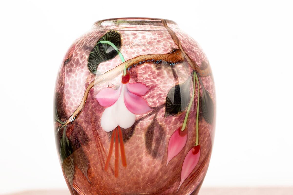 Art Nouveau style blown glass vase, Ed Aleksander/Orient & Flume.