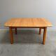 Large solid oak dining table by Wasa, 1990s