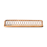 Wall shelf in rattan and formica