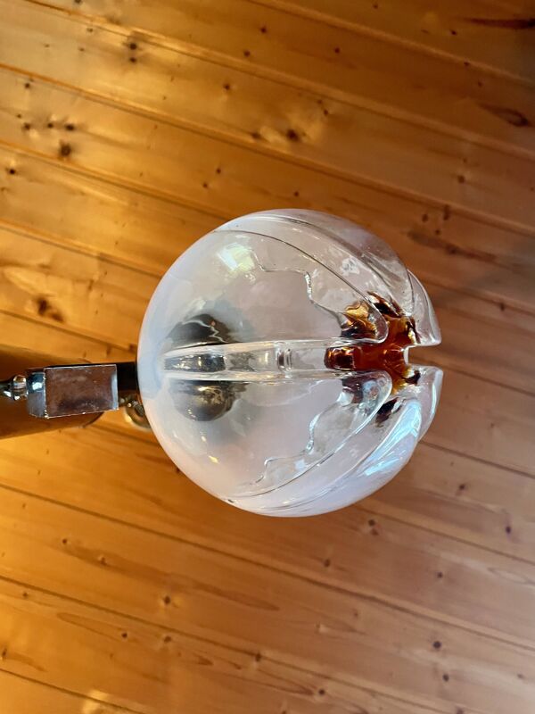 Lustre, suspension, plafonnier vintage, Space Age, Murano ''Mazzega'', année 70