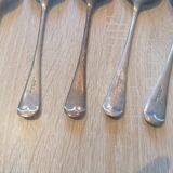Set of 6 tablespoons in silver metal