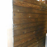 Rustic wooden shelf with three trays