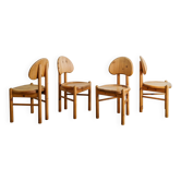 4 chaises danoises en pin par Rainer Daumiller, années 1970