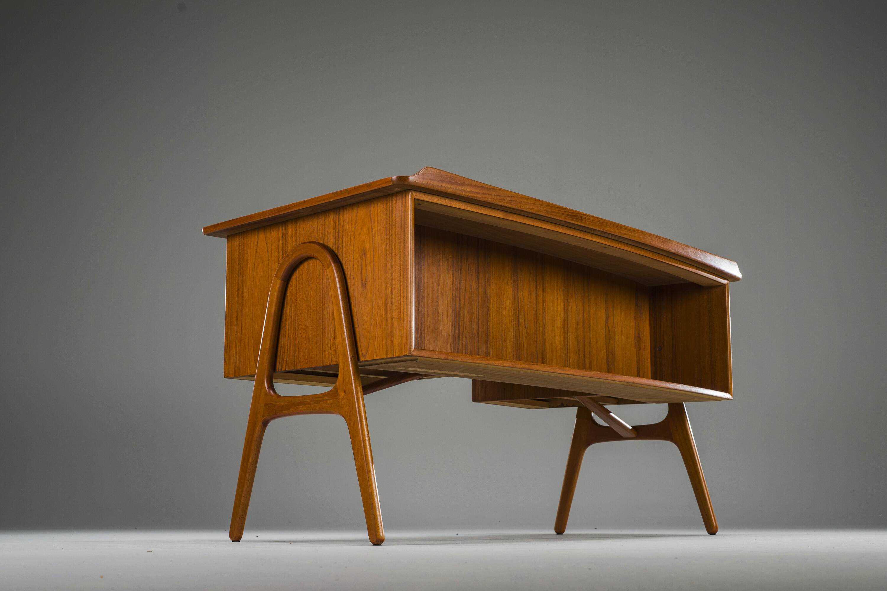 Mid-Century Danish Teak Desk by Svend Åge Madsen for Sigurd Hansen, 1950s