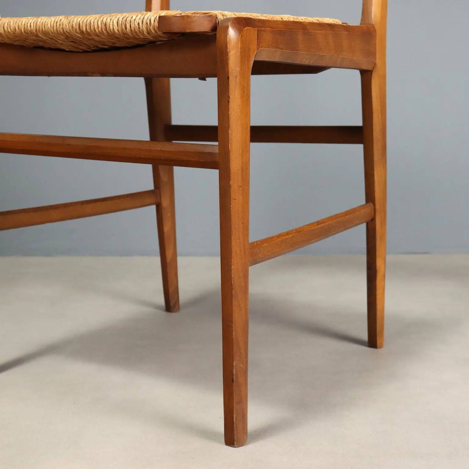 Vintage beech chairs, bent plywood, design, Italy, 1950s