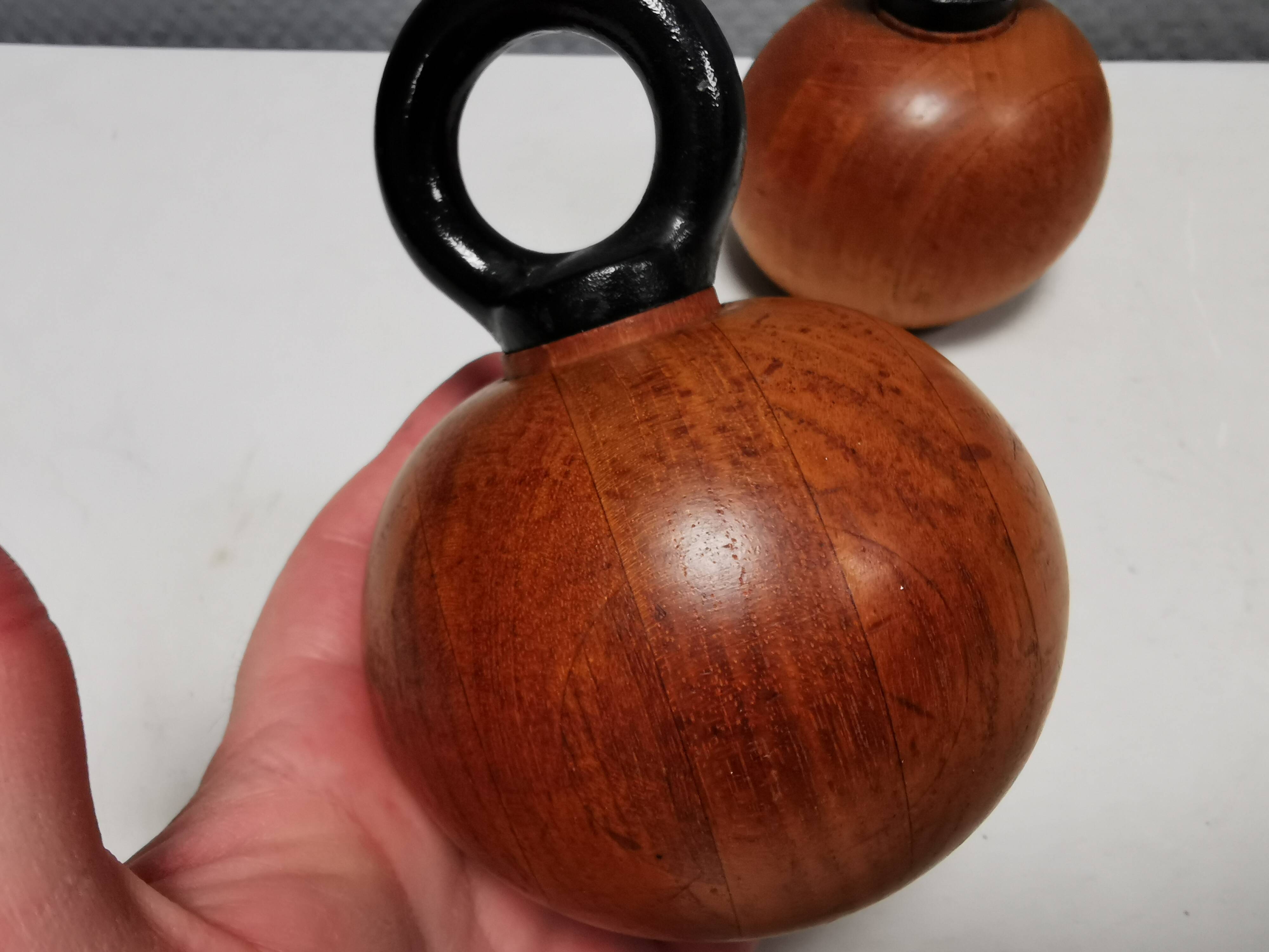 Pepper and salt grinders designed by nissen denmark in teak
