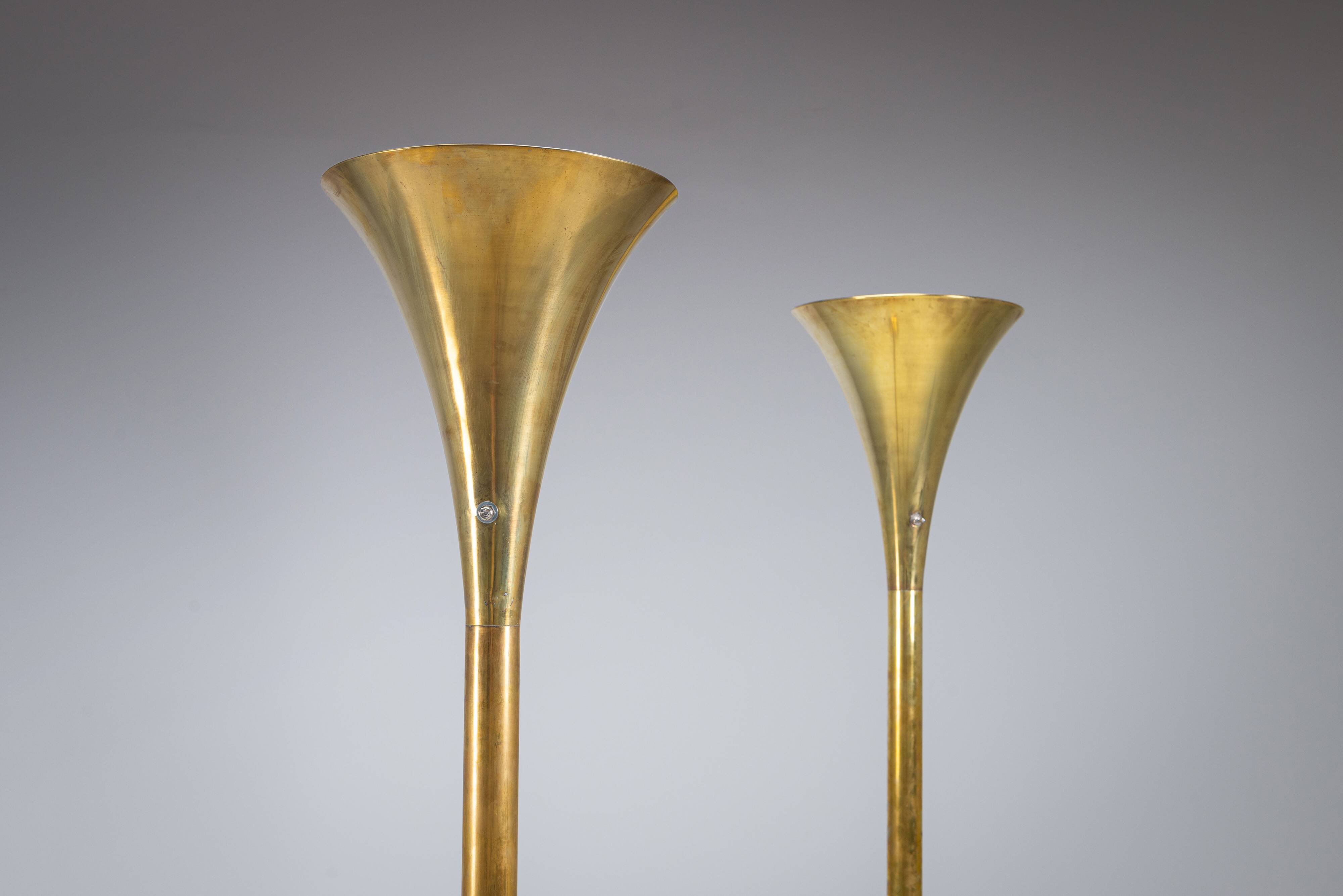 Brass ''Luminator'' floor lamp by Marcello Piacentini