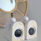 Magnificent pair of vintage ceramic bookends (D-0022)