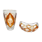 Crystal vase with a bowl, Poland, 1960s