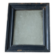 19th century blackened mirror with pitted glass 34cm x 40cm