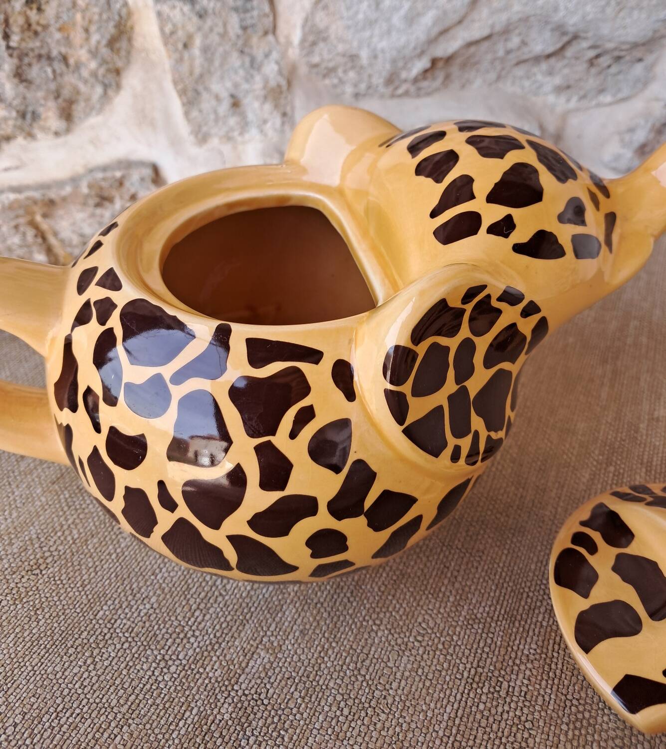 Théière Éléphant motif girafe