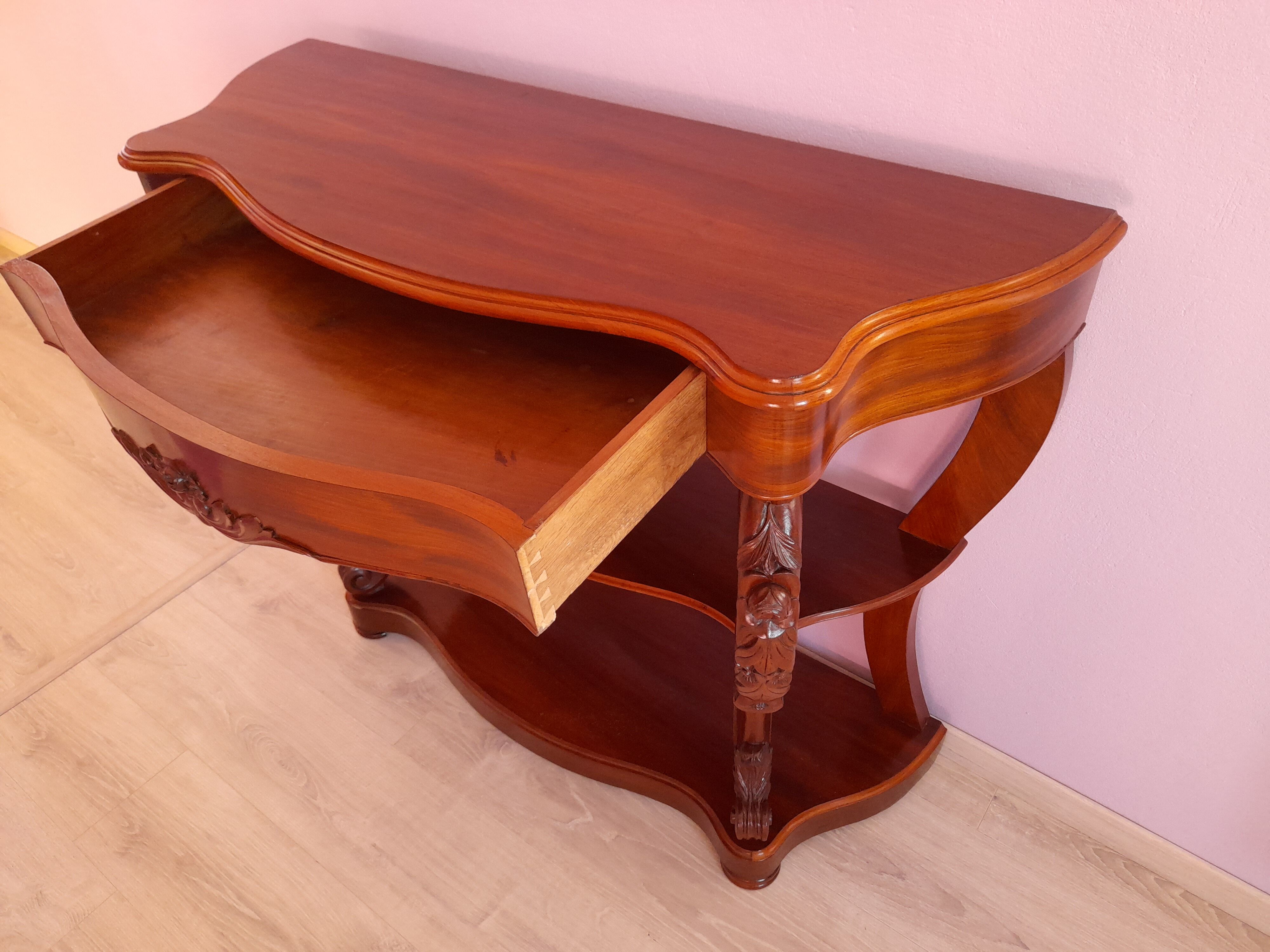 Serving console in mahogany style louis XV of Napoleon III period