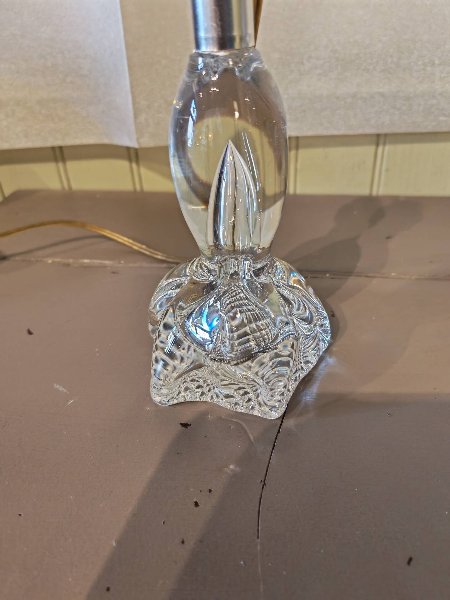 Vintage glass lamp base