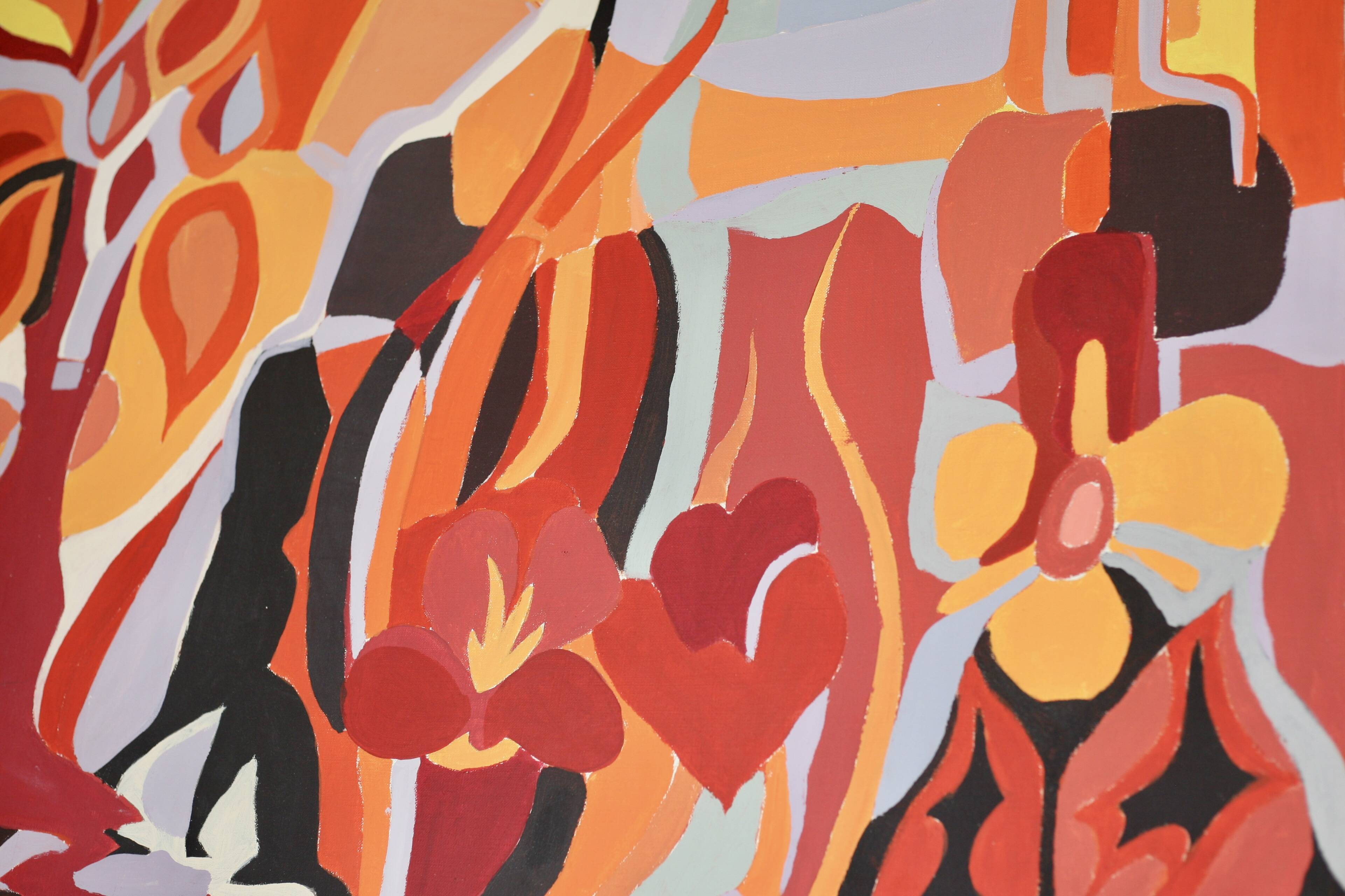 Psychedelic canvas, painting, 70s