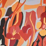 Psychedelic canvas, painting, 70s