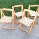 Set of 4 folding chairs by Aldo Jacober, 1970s/80s.