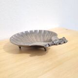 Vide poche coquille St Jacques argenté