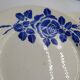 Blue Rose Service 6 flat plates and 1 vintage round plate