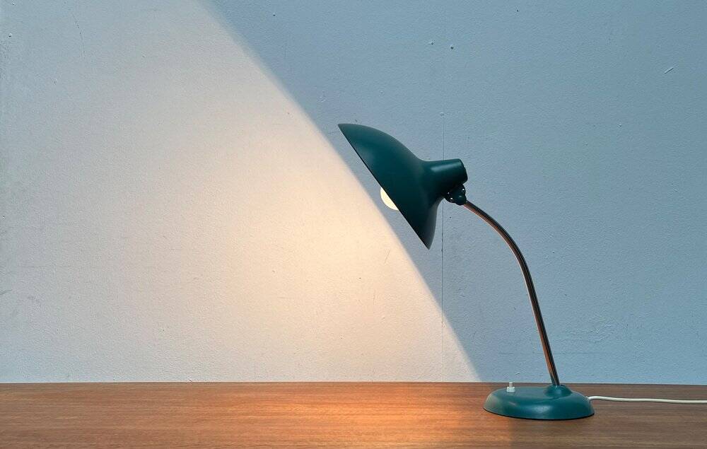 German green table lamp 6786 from the mid-century by Christian Dell for Kaiser Idell, 1960s.
