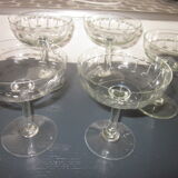 5 antique champagne cups