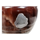 Petit vase à glaçure brillante de couleur marron/menthe et « oreilles » des années 1970, Suède