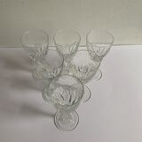 6 crystal wine glasses