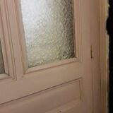 Large glazed door and its old glazed transom.