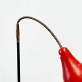Belgian red lacquered floor lamp