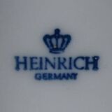 Heinrich Germany complete service in white and orange porcelain Space Age 1970