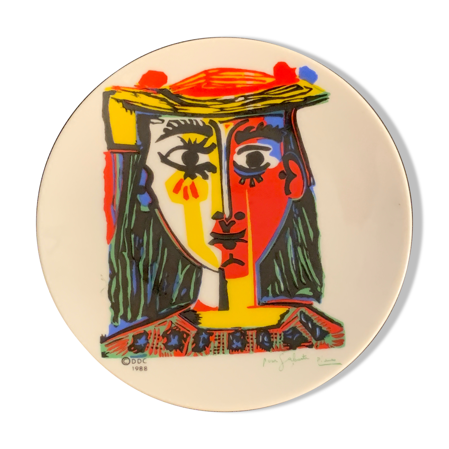 Empty pocket in polychrome earthenware Picasso, 1988